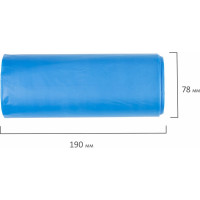 Мешки для мусора ULTRA LAIMA 120л синие рулон 10 шт особо прочные, ПНД 23 мкм, 70х110см, 607695