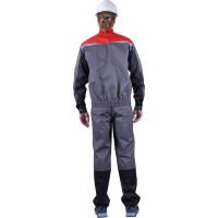 Летний костюм ГК Спецобъединение КМ-10 ЛЮКС, серый/красный/черный Кос 575/96/182