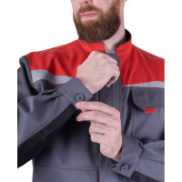 Летний костюм ГК Спецобъединение КМ-10 ЛЮКС, серый/красный/черный Кос 575/96/182