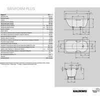 Стальная ванна KALDEWEI SANIFORM PLUS 367 160x75x48 см, 3.5 мм 113800010001