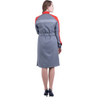 Женский летний халат ГК Спецобъединение РОУД серый-красный Хал 745/88/170