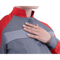 Женский летний халат ГК Спецобъединение РОУД серый-красный Хал 745/88/170