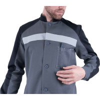 Летний халат ГК Спецобъединение РОУД серый/черный Хал 554/112/170