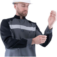 Летний халат ГК Спецобъединение РОУД серый/черный Хал 554/112/170