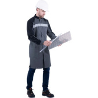 Летний халат ГК Спецобъединение РОУД серый/черный Хал 554/112/170