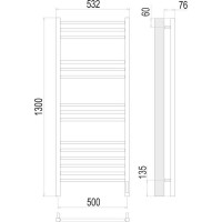 Полотенцесушитель Terminus Аврора sensor quick touch П15 500x1300 4670078527233