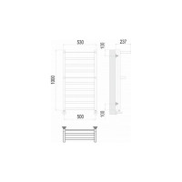 Полотенцесушитель водяной Хендрикс П10 500x1000 Terminus 4670078529824
