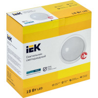 Светильник IEK LED ДПО 5050 18Вт, 4000К, IP65, круг, белый LDPO0-5050-18-4000-K01
