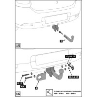 Фаркоп разборный Renault Logan II SD 2014-н.в./Logan Stepway SD/Sandero/Sandero Stepway 2014-н.в. BERG F.4712.001