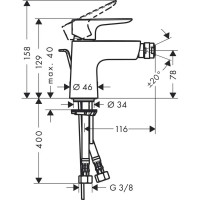 Смеситель для биде HANSGROHE Talis E 71720000 00000044066