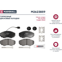 Колодки тормозные дисковые передние Citroen Jumper I 94-, Fiat Ducato II, III 94-, Peugeot Boxer MARSHALL M2623859