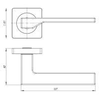 Раздельная ручка Ajax LEVEL JK SN/CP-3 матовый никель 44321