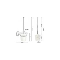 Туалетный ершик Solinne Blanco стеклянный хром, стекло-сатин B-51114 2522.022