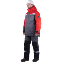 Зимний костюм ГК Спецобъединение КМ-10 ЛЮКС 3-4 класс, серый-красный-чёрный Кос 212/96/158