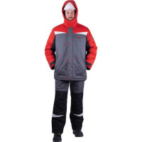 Зимний костюм ГК Спецобъединение КМ-10 ЛЮКС 3-4 класс, серый-красный-чёрный Кос 212/96/158