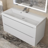 Подвесная тумба под раковину uperwood Tanos 100 см, белая 291020246