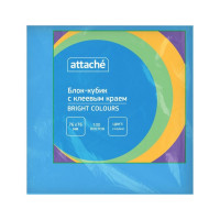 Стикеры Attache Bright colours с клеевым краем 76x76 мм голубой 100 листов 1495410
