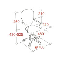 Офисное кресло Easy Chair 330 ТC черное ткань, пластик 1598593