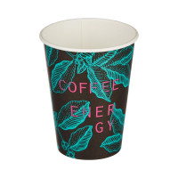 Одноразовый бумажный стакан Комус 300 мл разноцветный 50 штук в упаковке Coffee Energy 1553725