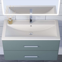 Кварцевая раковина для ванной uperwood Foster Quartz 90 см, белая матовая, жасмин 291030040
