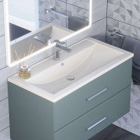 Кварцевая раковина для ванной uperwood Foster Quartz 90 см, белая матовая, жасмин 291030040
