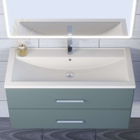 Кварцевая раковина для ванной uperwood Foster Quartz 100 см, белая матовая, жасмин 291030044