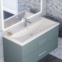 Кварцевая раковина для ванной uperwood Foster Quartz 100 см, белая матовая, жасмин 291030044