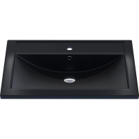 Кварцевая раковина для ванной uperwood Foster Quartz 70 см, черная матовая, уголь 291030034