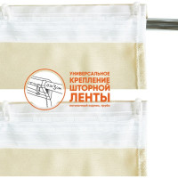 Портьерная штора witerra канвас-велюр золотой песок 135x260 см 1 шт 108097