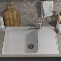 Кухонная мойка uperwood из искусственного камня UPD-400_прямоугольная, цвет туман 391020216