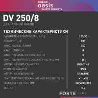 Насос дренажный OASIS DV 250/8 4640039483441