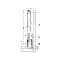 Комплект наращивания боковины Hafele Matrix box P серый, 450 мм 553.60.904