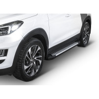 Алюминиевые пороги Rival Bmw-Style кружочки для Kia Sportage 2016-, 173 см, 2 шт D173AL.2309.2
