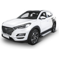 Алюминиевые пороги Rival Silver для Kia Sportage 2016-, 173 см, 2 шт F173AL.2309.2