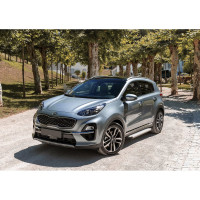 Алюминиевые пороги Rival Silver для Kia Sportage 2016-, 173 см, 2 шт F173AL.2309.2