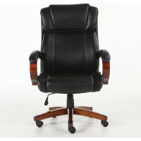 Офисное кресло, дерево, рециклированная кожа, черное BRABIX Magnum EX-701 531827