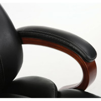 Офисное кресло, дерево, рециклированная кожа, черное BRABIX Magnum EX-701 531827
