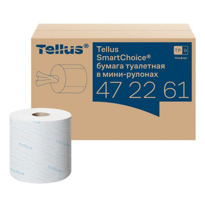 Бумага туалетная TORK Tellus 130 м, (Система T9) SmartOne, Комплект 12 шт., Advanced, 2-слойная, белая, 472261