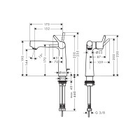 Смеситель для раковины HANSGROHE Talis S 140 72113000 00000044192