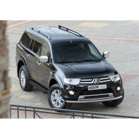 Пороги Rival Premium-Black Mitsubishi Pajero Sport II 2008-2016, 2 шт., A173ALB.4003.1