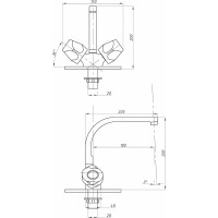 Смеситель для кухни FAUZT тип См-МДЦБА FZs-274-76