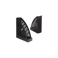 Вертикальный лоток для бумаг BRAUBERG Standard+ 250х90х300 мм черный 237224