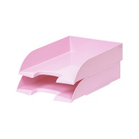 Горизонтальный лоток для бумаг Attache Selection Flamingo розовый 1235536