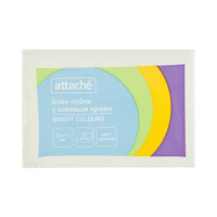 Стикеры Attache Bright colours 76x51 мм пастельные желтые 1 блок, 100 листов 1495398