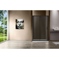 Душевая дверь VINCEA Garda 1200, черный, стекло тонированное VDS-1G120CGB