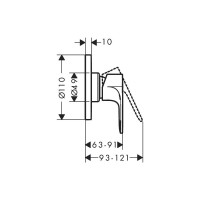 Смеситель для душа Hansgrohe Rebris e 72658000 00000122422