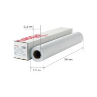 Бумага широкоформатная InkJet Комус 80г 594ммх100м 50,8мм 654106
