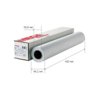Бумага широкоформатная Комус 80г 420x45 50.8мм (8 рулонов) 978679