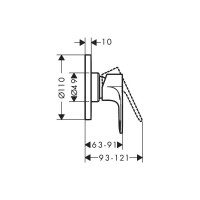 Смеситель для душа Hansgrohe Rebris e 72648000 00000122455