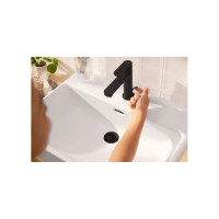 Смеситель для раковины Hansgrohe Rebris e 110, матовый черный 72517670 00000122439